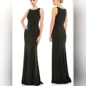 NWT Mac Duggal Embellished Neck Trumpet Gown 49093